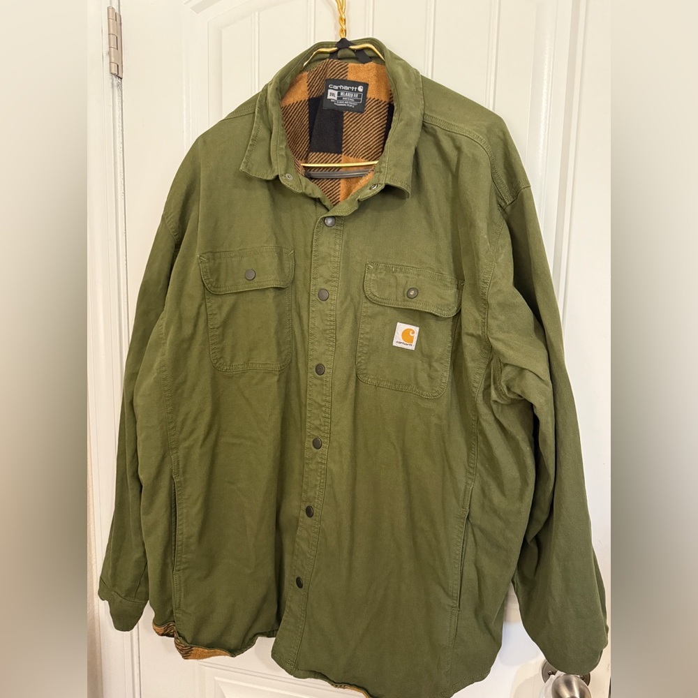 Carhartt Forest Green Button-Up Jacket - image 1